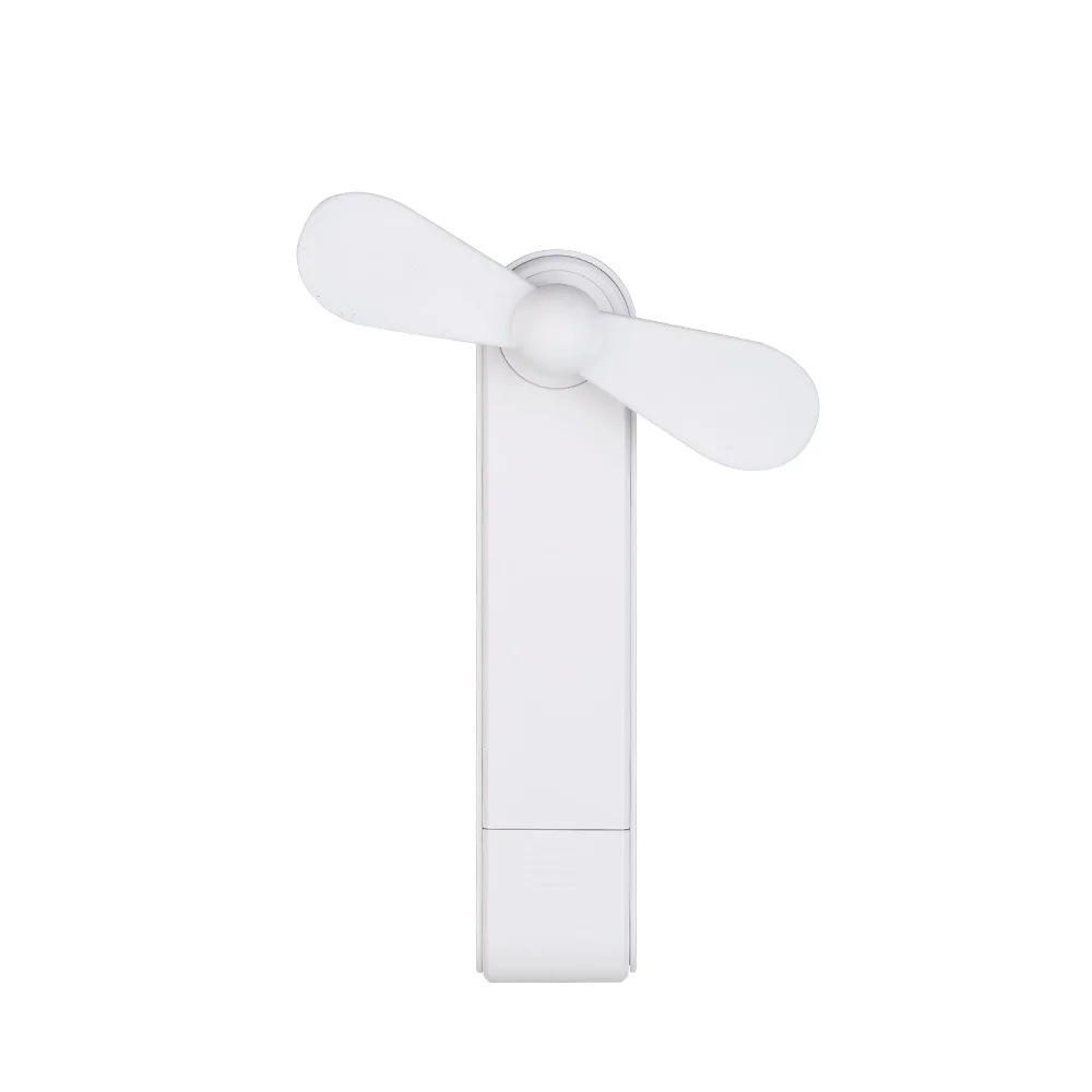 Mini charging treasure fan USB small electric fan student dormitory portable multifunctional pocket fan - Цвет: White