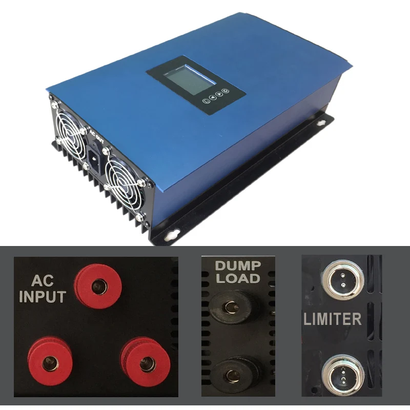 US $301.00 1000w Wind Power Grid Tie Inverter With Limiter SensorDump Load ControllerResistor For 3 Phase 24v 48v Wind Turbine