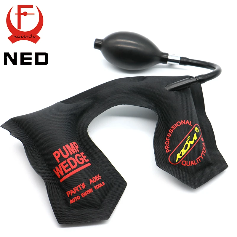 Black KLOM PUMP WEDGE LOCKSMITH TOOLS U Shape Size Auto Air Wedge