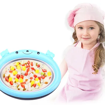 

New Mini Cartoon Maker toys Fried Yogurt Machine Summer Cool Ice Make cooking supplies Roll toy For Kids