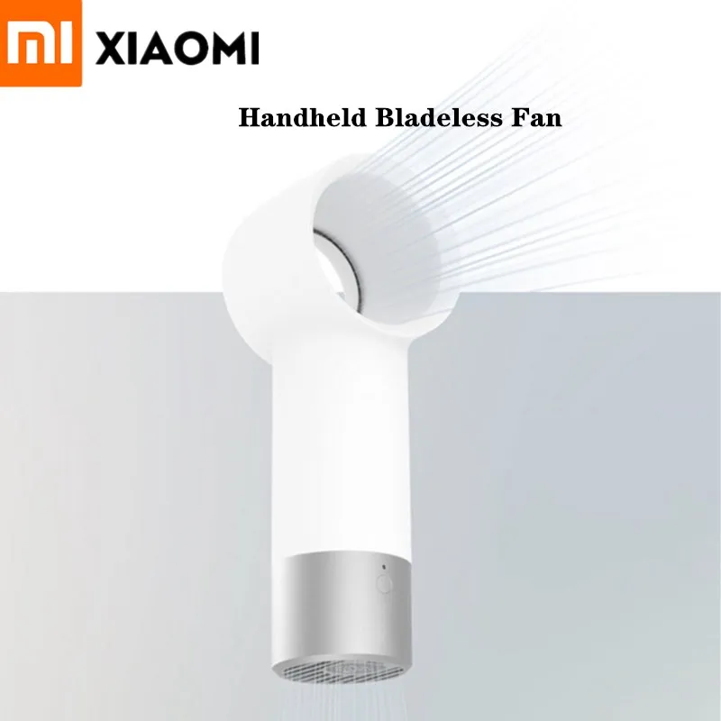 

Xiaomi Happy Life R2 Handheld Bladeless Cooling Fan Portable Electric Mini Desk Fans USB Rechargeable Battery For Travel Office