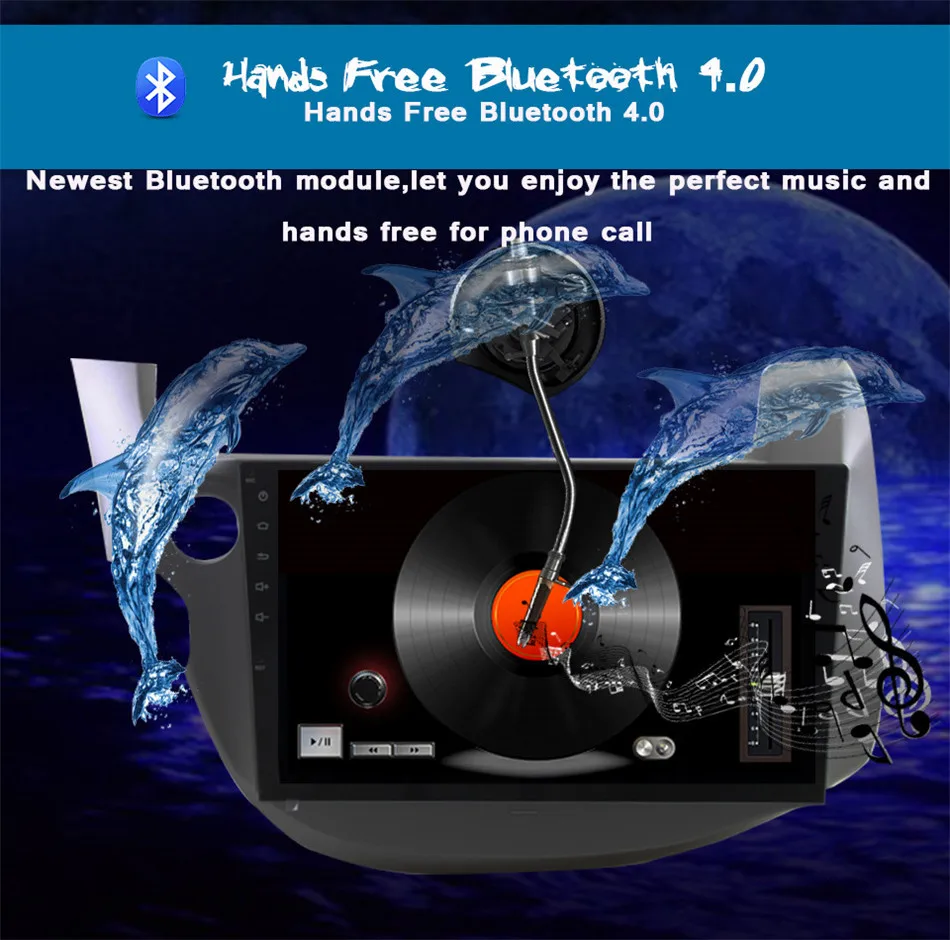 Perfect IPS 10.1" Octa 8 core 2G RAM 32 ROM 2 din Android 9.0 Car DVD GPS Navi For Honda fit 2007 2008 2009 2010 2012 13 Tape Recorder 7