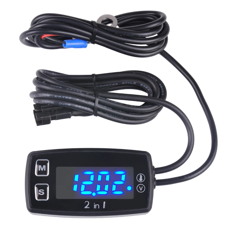  Runleader LED Digital TM008 thermometer voltmeter temperature meter for pit bike ATV outboard glide - 32730682437