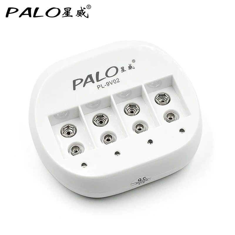 Зарядное устройство PALO Smart C822 4 слота перезаряжаемое 9 В зарядное для 6F22 литиевая