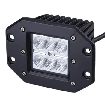 

2PCS 18w Led Work Light Flush Mount Driving Light Offroad Super Lighting Flood Spot Beam For Jeep SUV ATV UTV UAZ Car styling