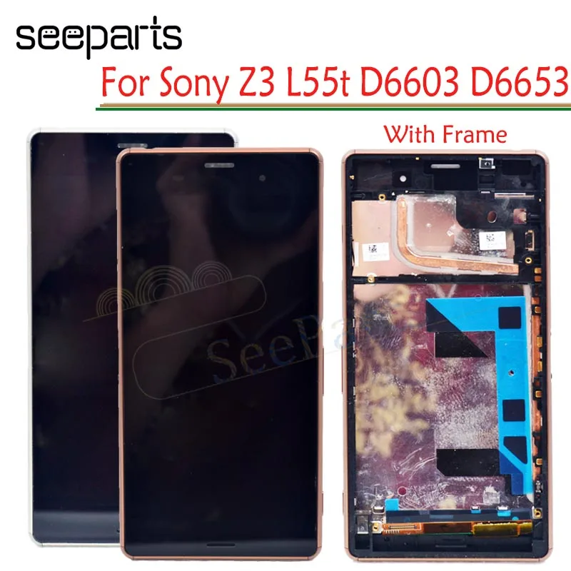 Для SONY Xperia Z3 LCD D6603 D6633 D6653 L55T дисплей кодирующий преобразователь сенсорного экрана