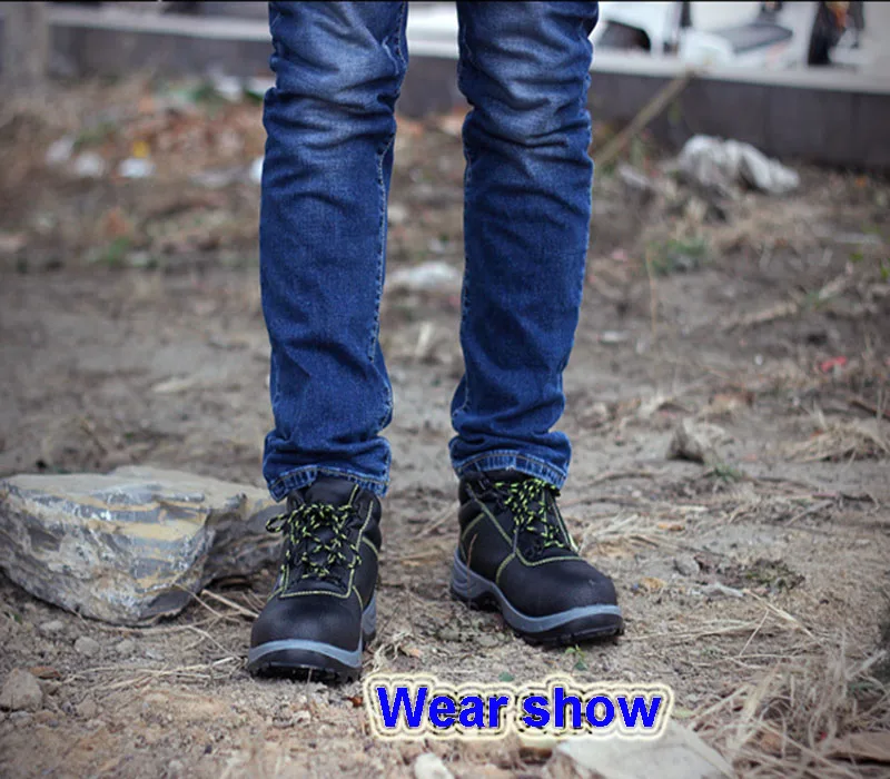 Мужские рабочие места защитные безопасные ботинки защита от наводнений ножевая изоляция, защитная обувь кислотостойкая и щелочная защитная обувь