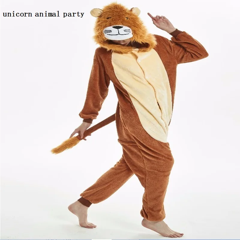 

lion tiger Kigurumi Adult Pyjamas Cosplay costume Onesie Sleepwear Homewear Pajamas Party Clothing Women Man child hoodies