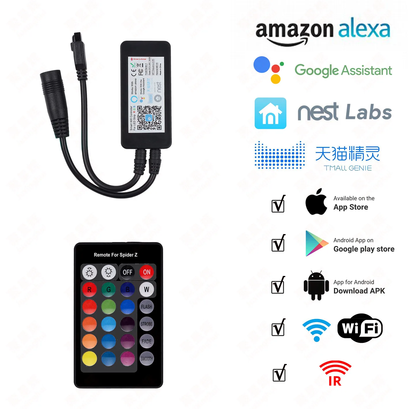 EWeLink 10 м WiFi Светодиодная лента для умного дома светодиодный светильник с регулируемой яркостью водонепроницаемый гибкий RGB ленточный светильник s для работы с Alexa Google Home - Комплект: Controller only