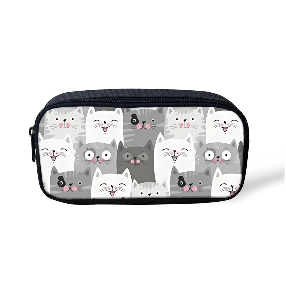 FORUDESIGNS/3 шт./компл. школьный рюкзак для детей милые Мультяшные коты Печать школьный рюкзак Первичная книжная Сумка детский школьный рюкзак - Цвет: P3582K
