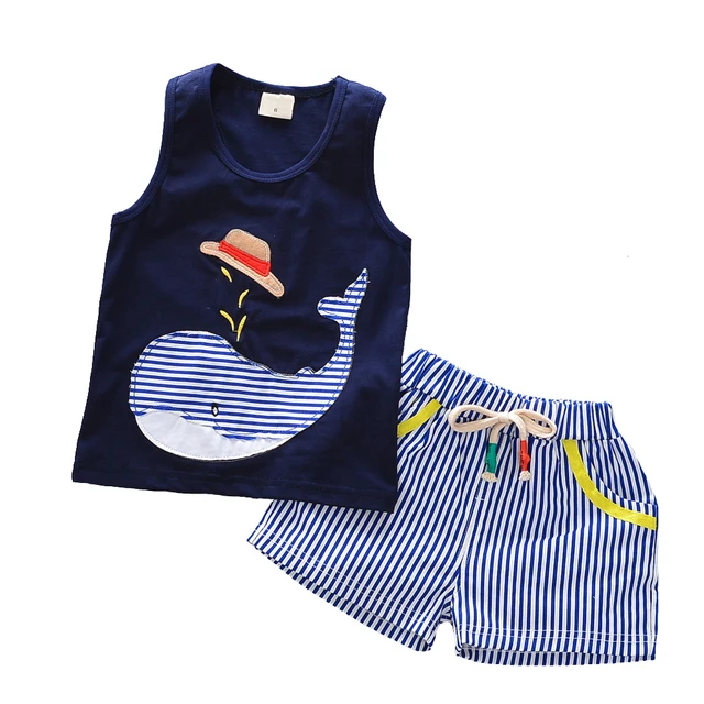Kids Clothes Boys Clothing Set Baby Boy Summer Clothes Sleeveless Tops