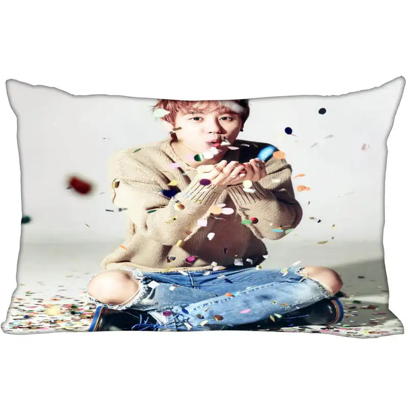New Arrival Custom JYJ Kim Junsu Satin Pillowcase 35x45cm (one side) Printed Zipper Pillow Cover your image gift | Дом и сад