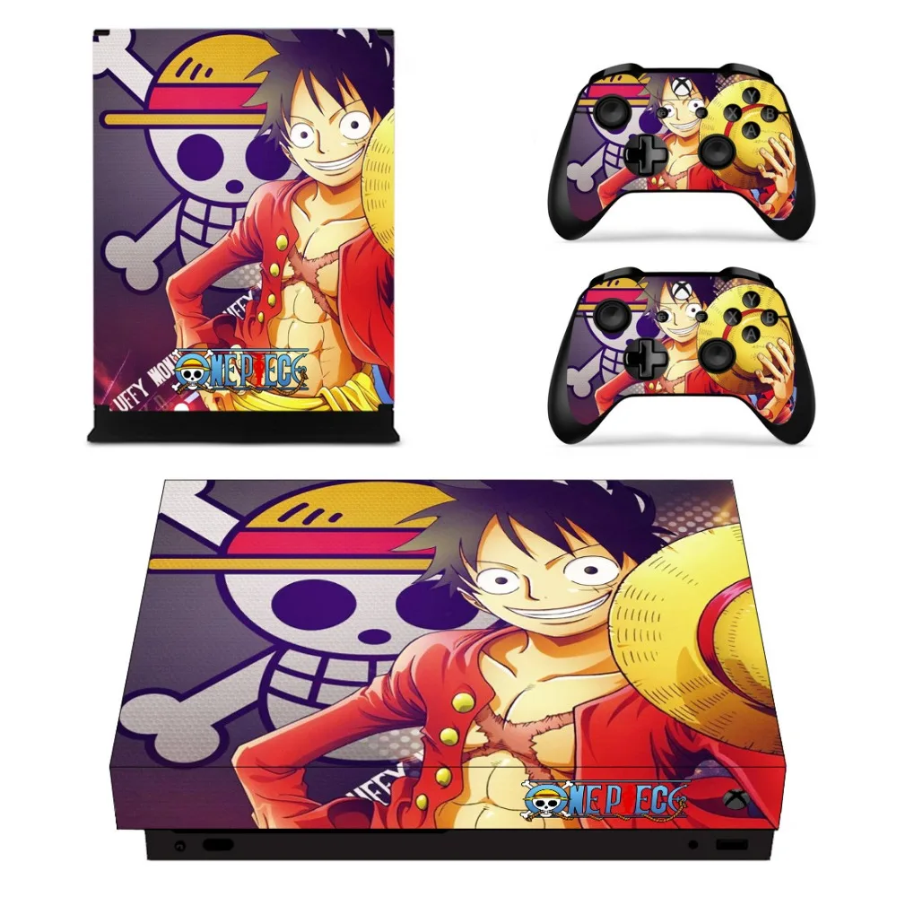 

Full Set Faceplates Skin Stickers of ONE PIECE for Xbox One X Console and Two Controller