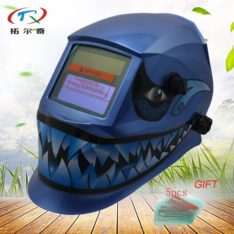 

Tig Mig welding helmet auto darkening Full Face and Eyes Protect Welding Mask Solar and battery Grinding Function JD03-2233DE