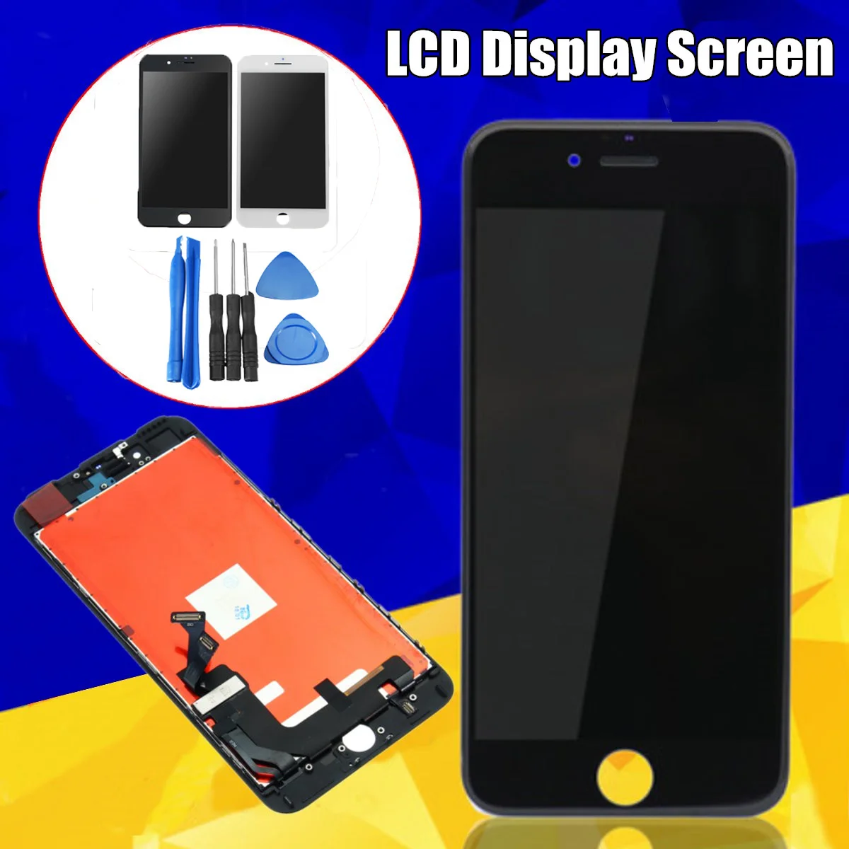 

LCD Display Screen Repair Parts for iphone 7plus Touch Screen Digitizer Assembly Without Home Key Mobile phone repair tools set