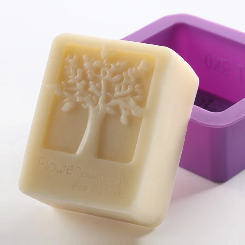 

Flower Life Tree Rectangle Soap Mold Craft Kitchen Cake Baking Molds Form DIY Handmade Chocolate Cake Molding Hand Making Tools