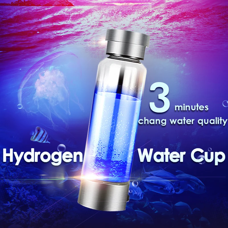 

Portable 350ML USB Electrolysis Hydrogen Generator Ionizer For Pure H2 Rich Hydrogen Water Bottle