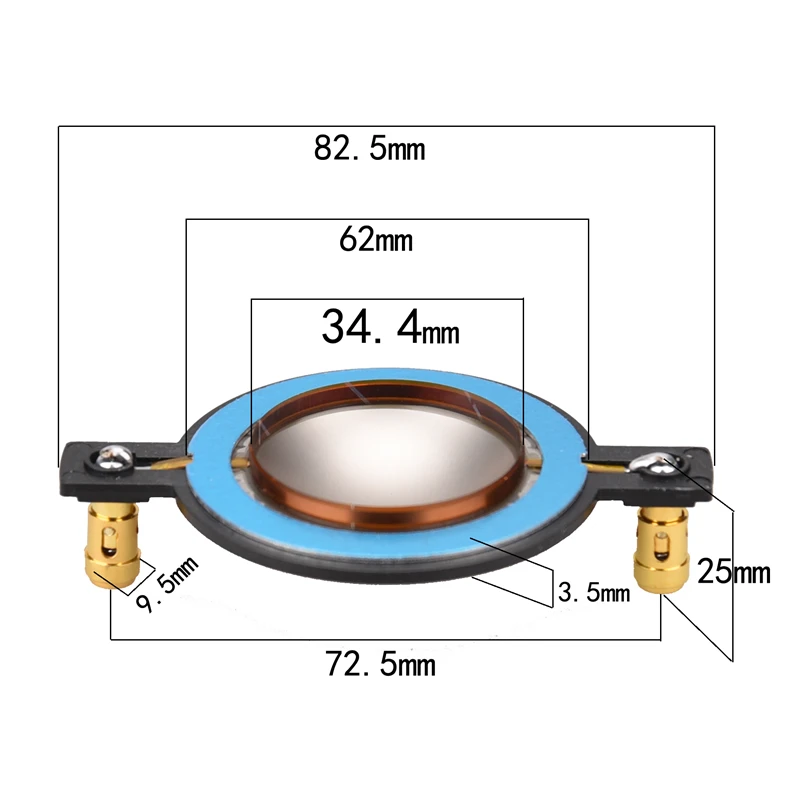 HIFIDIY LIVE 34,5 38 44,5 51,5 72 74 ядро твитеры звуковая катушка мембрана титановая пленка ВЧ динамик ремонт аксессуары diy запчасти - Цвет: 34.5