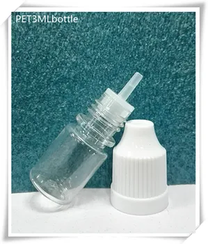 

samll bottle 3ml mini bottle for sample use,PET bottle long thin tip childproof cap 3000pcs/lot