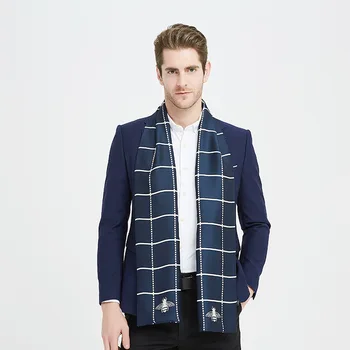 

2019 Autumn Winter Trend Scarf Long Business Silk Men Scarf Custom Printed High Quality Gifts Scarves Shawls Clothes Accessories