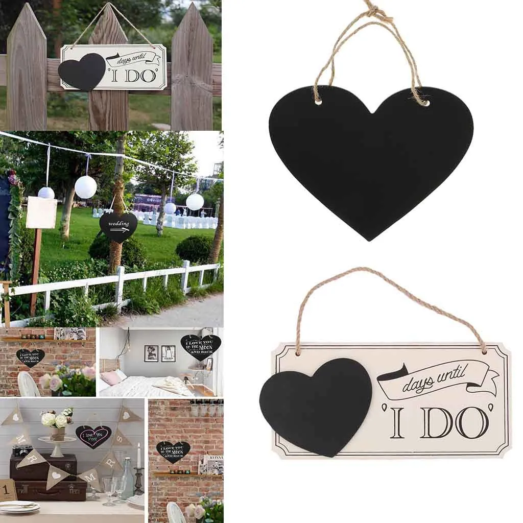 Chalkboard Decoration Supplies Mini Wooden Engagement Wedding Marriage Message Sign wedding plaque Chalk Board Party Decor#14/6