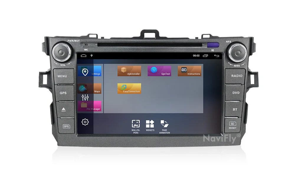 Top Navifly android9.1 car dvd gps navigation for Toyota corolla 2007 2008 2009 2010 2011 car dvd radio gps stereo 10