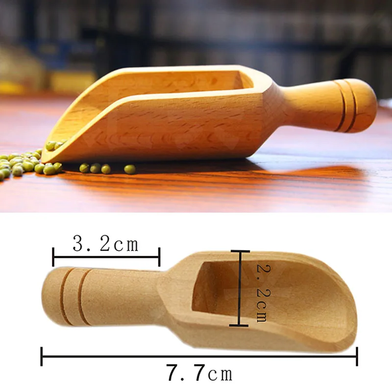 Newly 3 Pcs Wooden Small Scoop Salt Sugar Coffee Spoon Mini Kitchen Cooking Tool XSD88 | Дом и сад