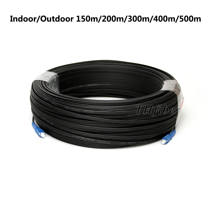 

SC to SC single core cable FTTH optical fiber Indoor/Outdoor with self-supporting network cable 150m/200m/300m/400m/500m