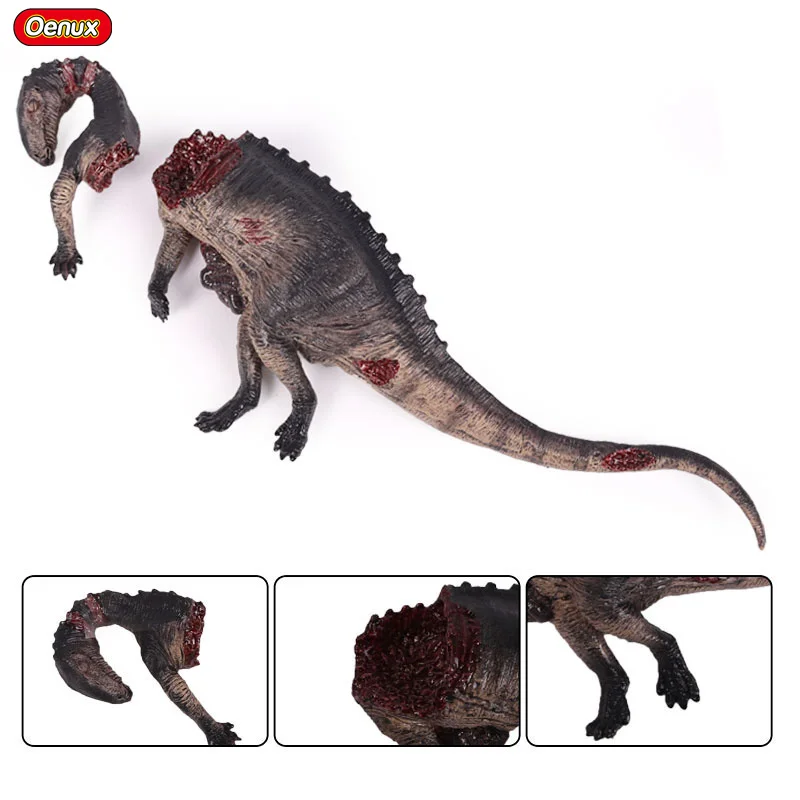 Oenux Savage Jurassic Acrocanthosaurus Dinosaur Animals Action Figures T-Rex Corpse PVC Model Brinquedo Collection Toy For Kids
