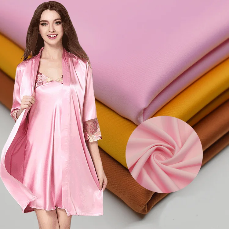 

Factory Wholesale Thick Polyester Spandex Stretch Satin Dress Fabric