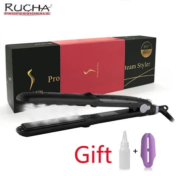 

Professional Argan Oil Steam Hair Straightener Flat Iron Injection Painting 450F Straightening Irons Hair Care Styling Tools