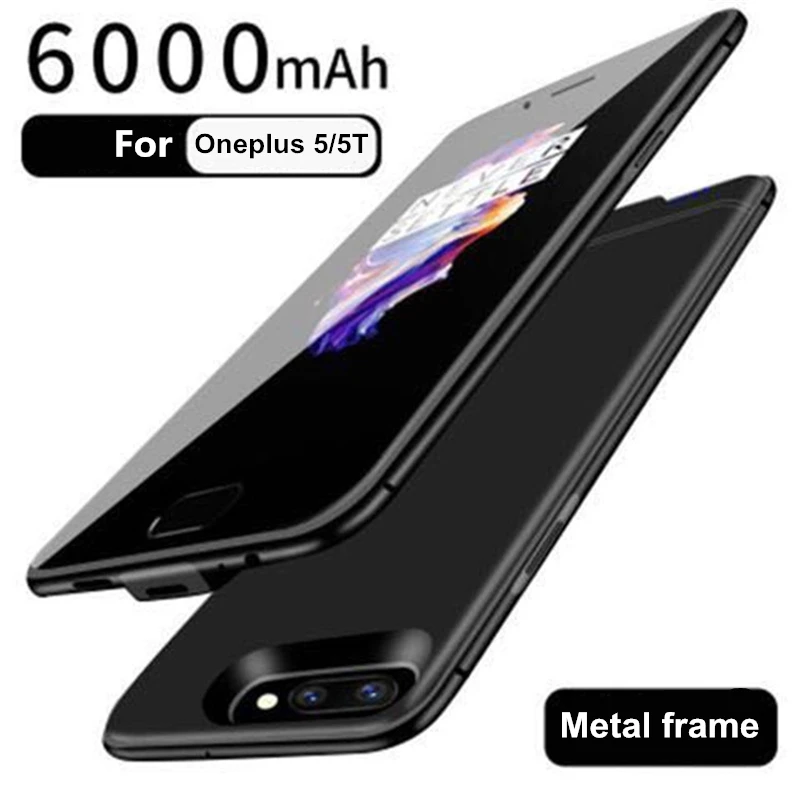 

2019 6000mAh Power Bank Battery Charger Case For Oneplus 5 5T External Backup Battery Charging Case For One Plus 5 5T