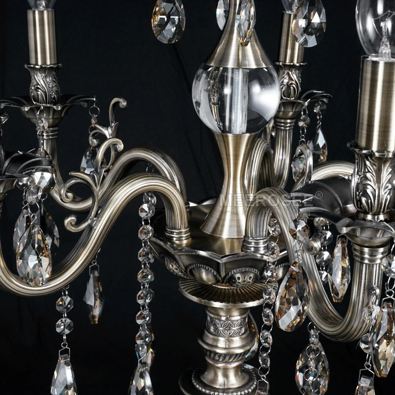 Классический Кристалл Настольная лампа бронзовая Вешалка из цинкового сплава канделябры люстры для чтения освещение для гостиной спальни кабинета