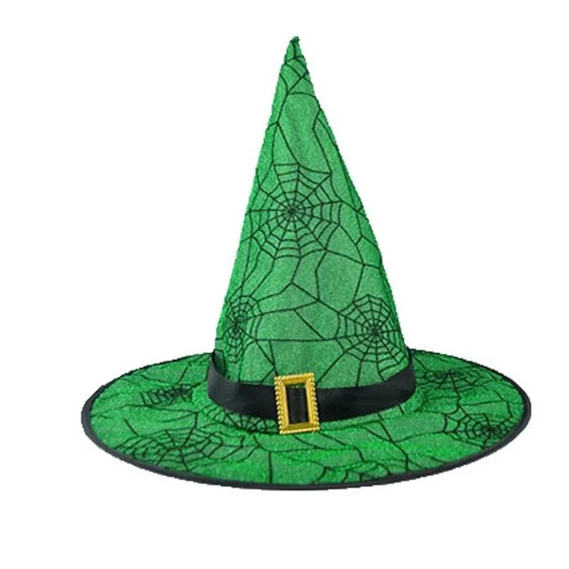6PCS Adult Womens Black Witch Hat For Halloween Prop Costume Accessory Girl Cap