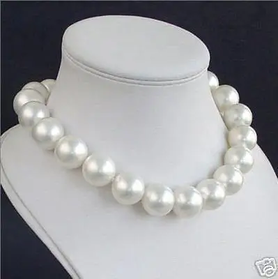 

FREE SHIPPING 14MM WHITE SOUTH SEA SHELL PEARL NECKLACE 18" AAA style Fine Noble real Natural