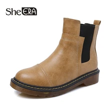 New Fashion Women Boots Casual Women Ankle Boots Gray/Black/Ochre Retro Female Shoes Spring/Autumn/Winter Lady Shoes She ERA New Fashion Women Boots Casual Women Ankle Boots Gray/Black/Ochre Retro Female Shoes Spring/Autumn/Winter Lady Shoes She ERA