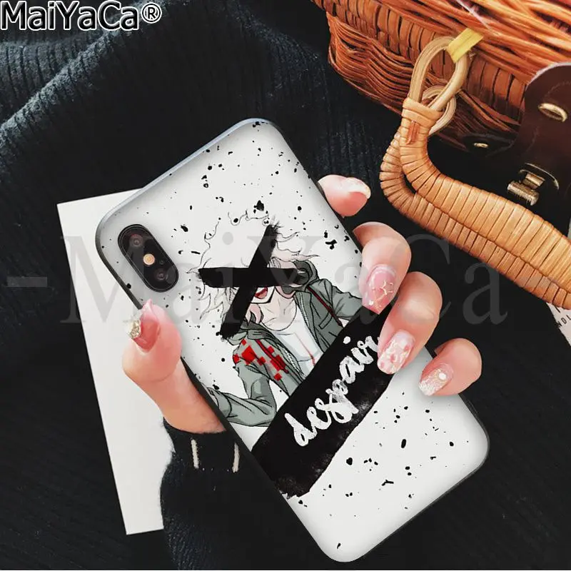 MaiYaCa Danganronpa Monokuma ТПУ черный чехол для телефона чехол для iPhone 5 5Sx 6 7 7plus 8 8Plus X XS MAX XR