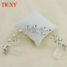 TRiXY H09-S Удивительные Кристаллы Свадебные аксессуары для волос Кристаллы из бисера Свадебное гребень для волос для свадьбы и праздника