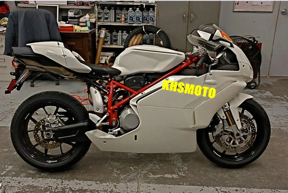 Комплект обтекателей под давлением для DUCATI 749 999 03 04 Ducati 2003 2004 ABS белый Обтекатель +