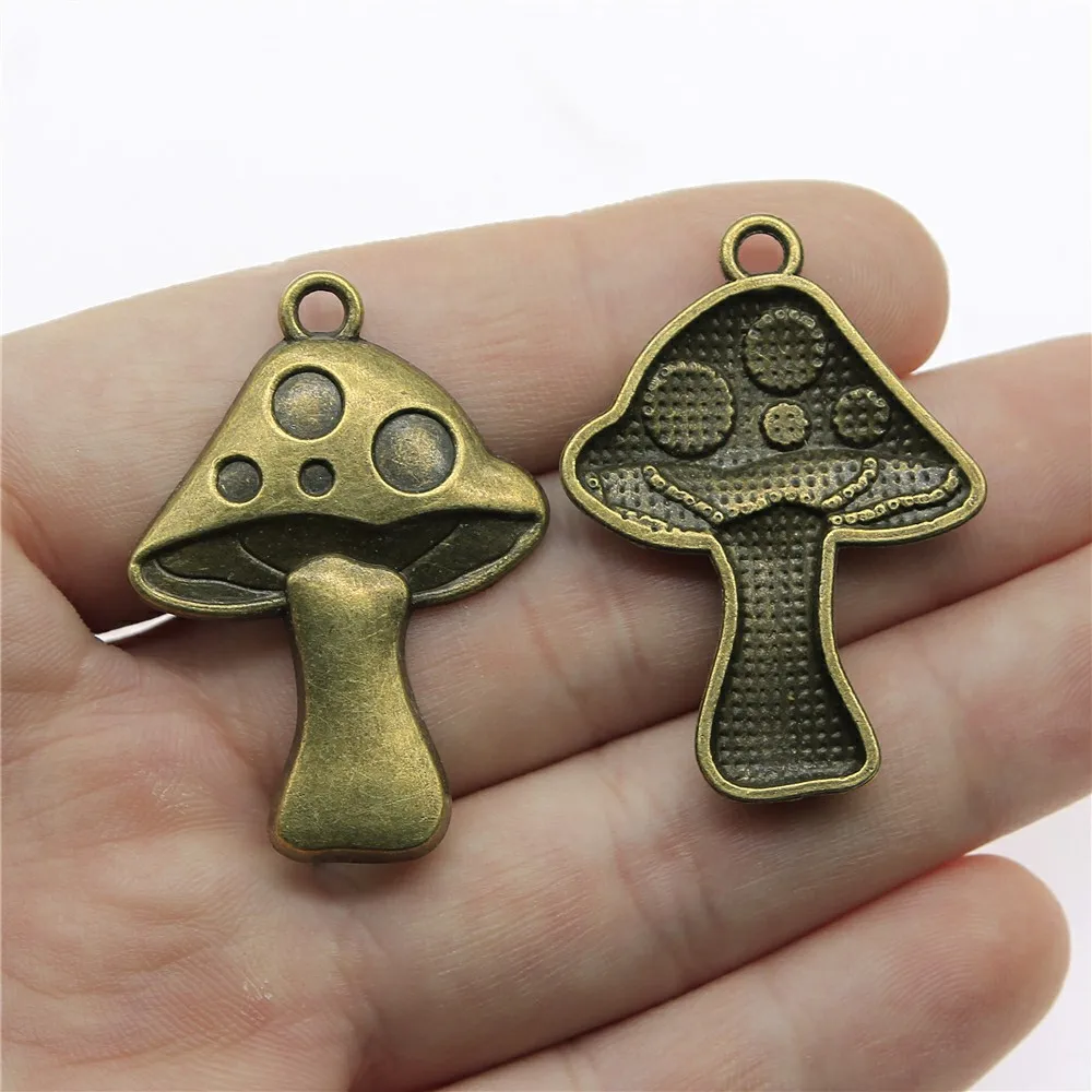 

5pcs Antique Bronze Tone 1.6x1.1 inch (40x29mm) Mushroom Charms Pendant For Jewelry Making Diy Jewelry Findings