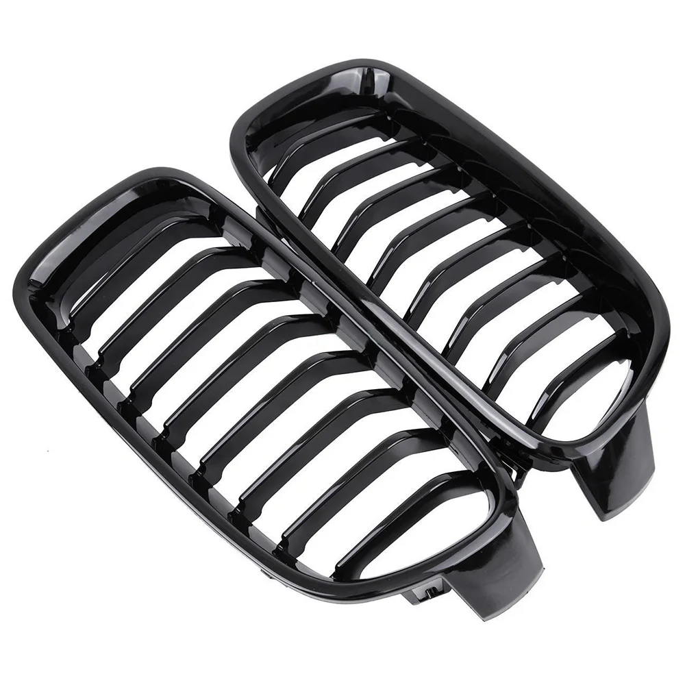 

1 Pair of Front Kidney Hood Grille Grills for BMW 3-Series F30 F31 2012-2016 Black Replacement Grille