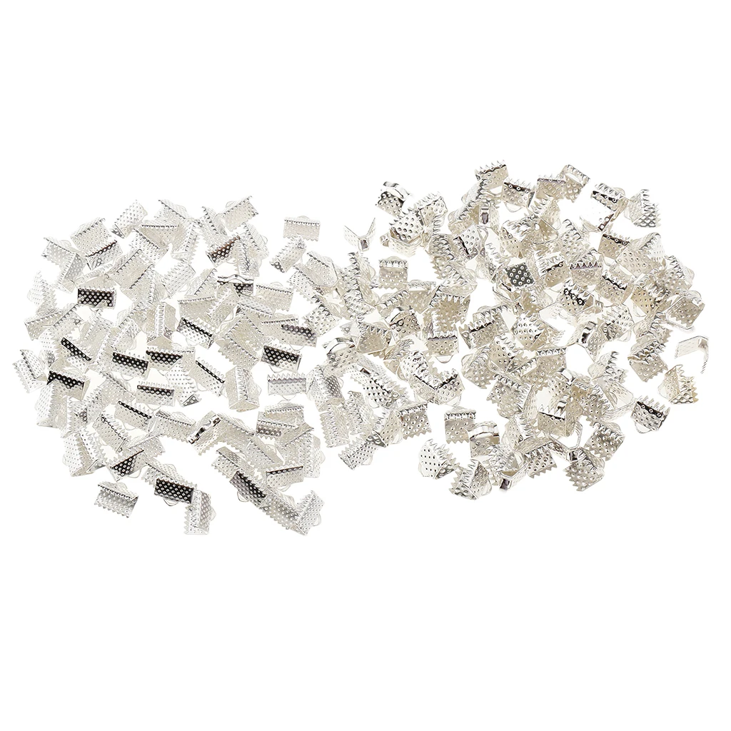 Necklace Ribbon Cord End Crimp Clamps 6mm 10mm Pack Of 200PCS DIY Jewellery