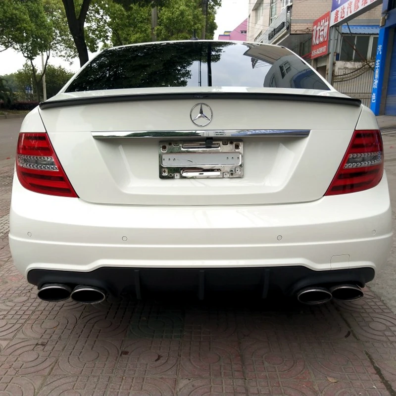 Для Benz W204 C180 C200 C260 C280 C300 C74 надрезаемая подкладка, abs Материал заднего крыла первоклассника Цвет задний спойлер для Benz W204 спойлер