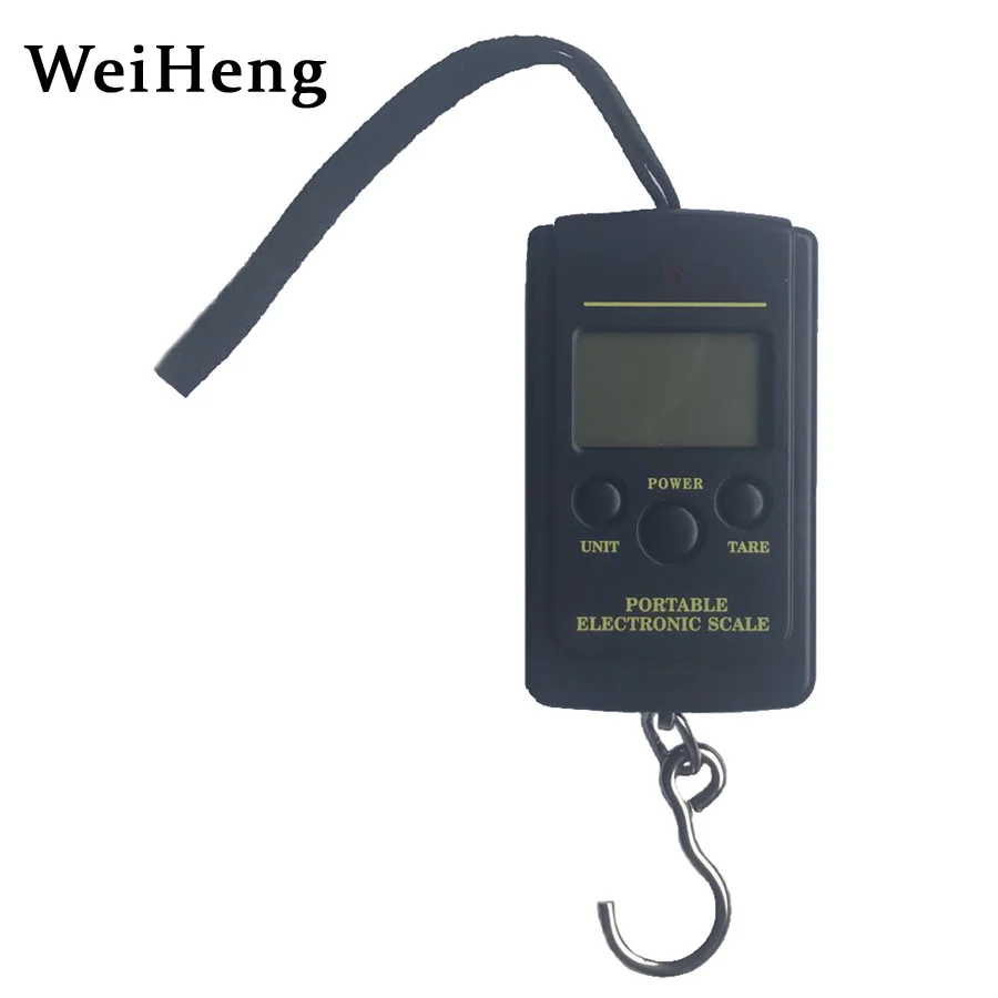 

WeiHENG 2PC/LOT 40kg x 10g Portable Mini Electronic Digital Scale Hanging Fishing fish Hook Pocket Balance wh-a01L