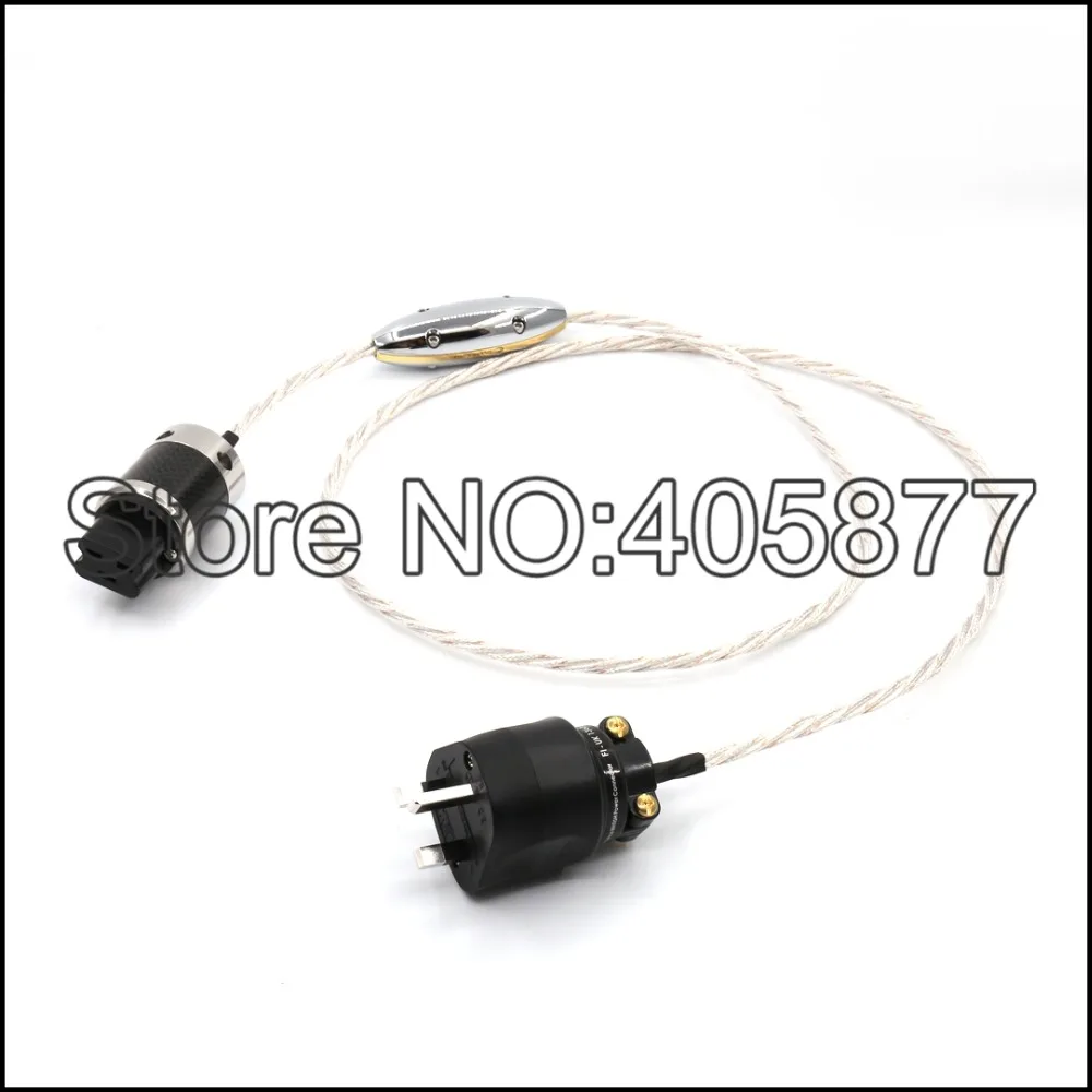 

Free Shipping Cable Absolute Dream line UK Powercables with Rhodium plated audioUKplugs+20A IEC Female Plug Audio