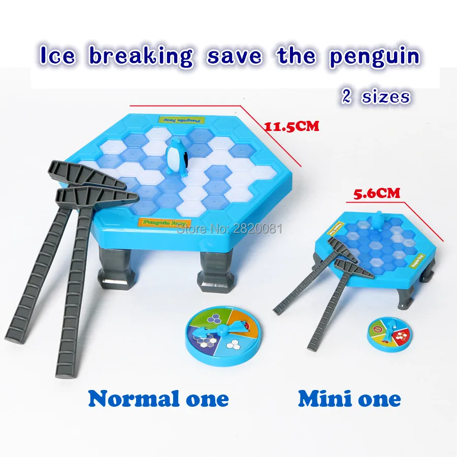 lower price  Ice breaking save the penguin classical toy set 2 style mini/normal setinterested game family child