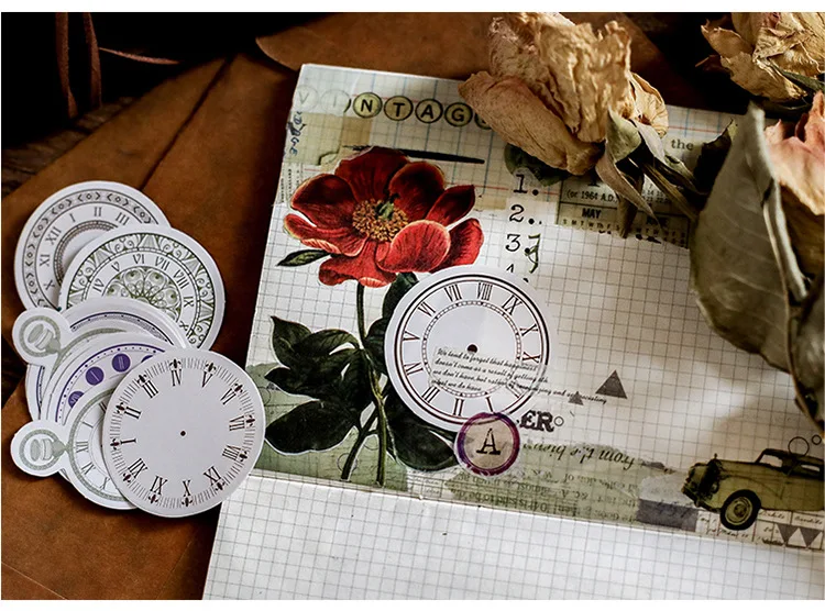 Креативные самодельные декоративные наклейки на часы, клеящиеся наклейки, сделай сам, украшения, дневник, канцелярские наклейки, детский подарок