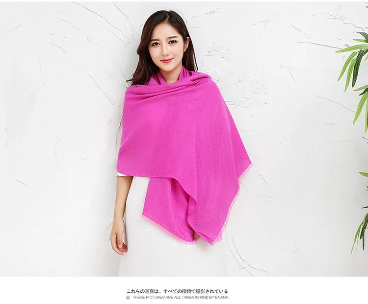 VOHIO чистый хлопковый шарф шаль шарфы женские супер тонкие женские южнокорейские синие шарфы на весну и осень солнце