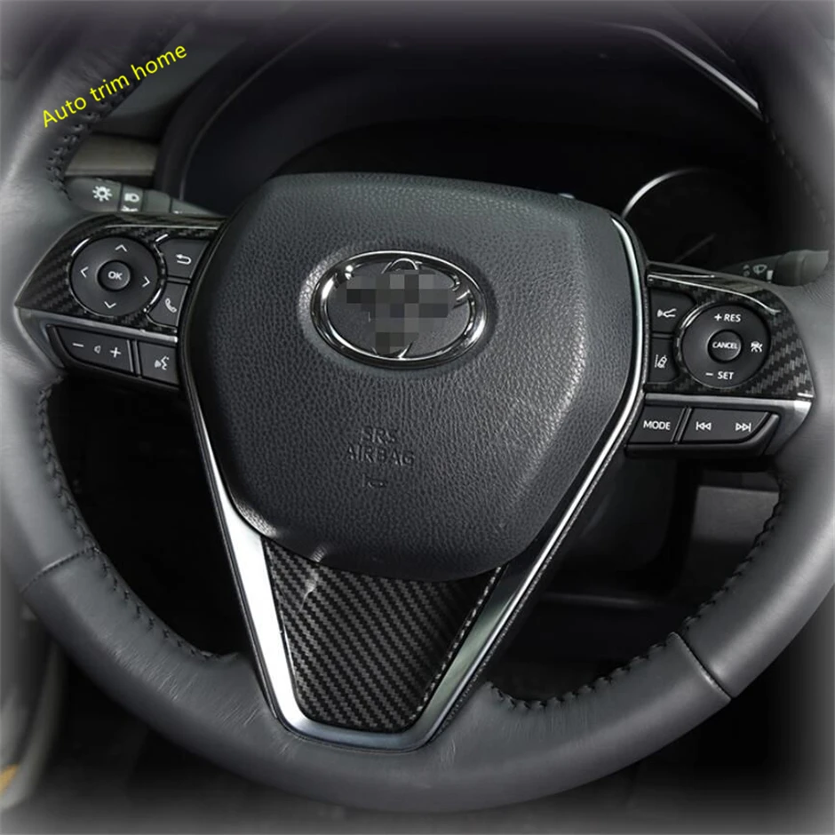 

Lapetus Car Steering Wheel Strip Button Frame Cover Trim 3 Piece Fit For Toyota Camry 2018 2019 Accessories