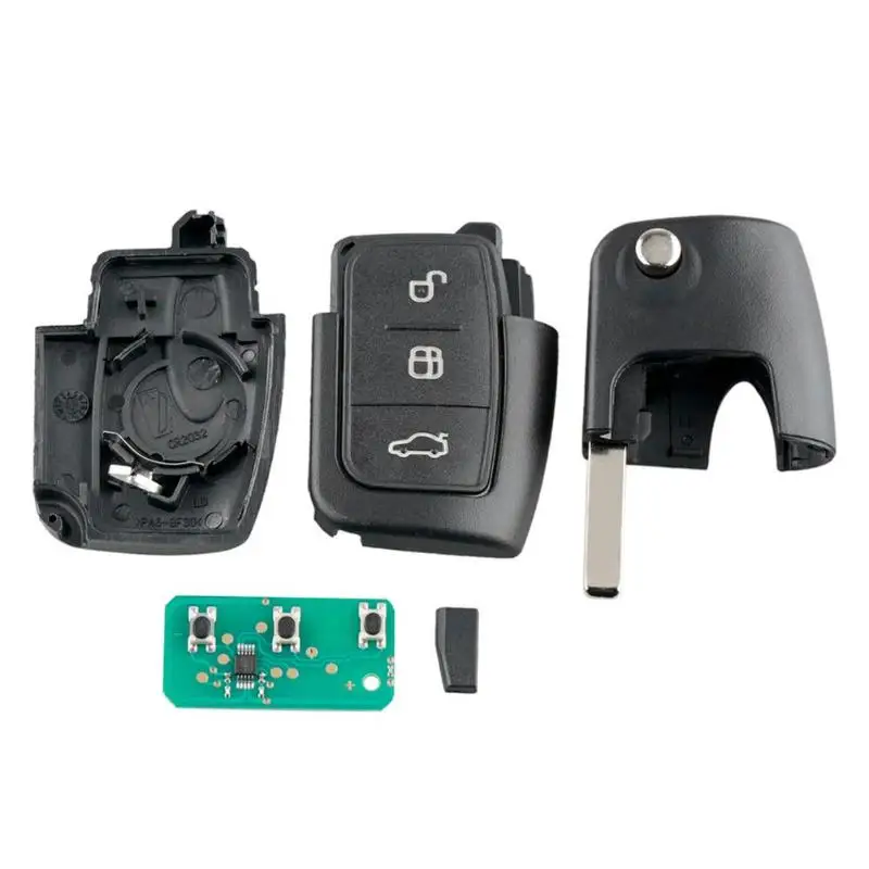 433 МГц 4D63 чип 3 кнопки складной Автомобильный Дистанционный флип ключ для Mondeo Fiesta ключ дистанционного управления зажиганием автомобиля